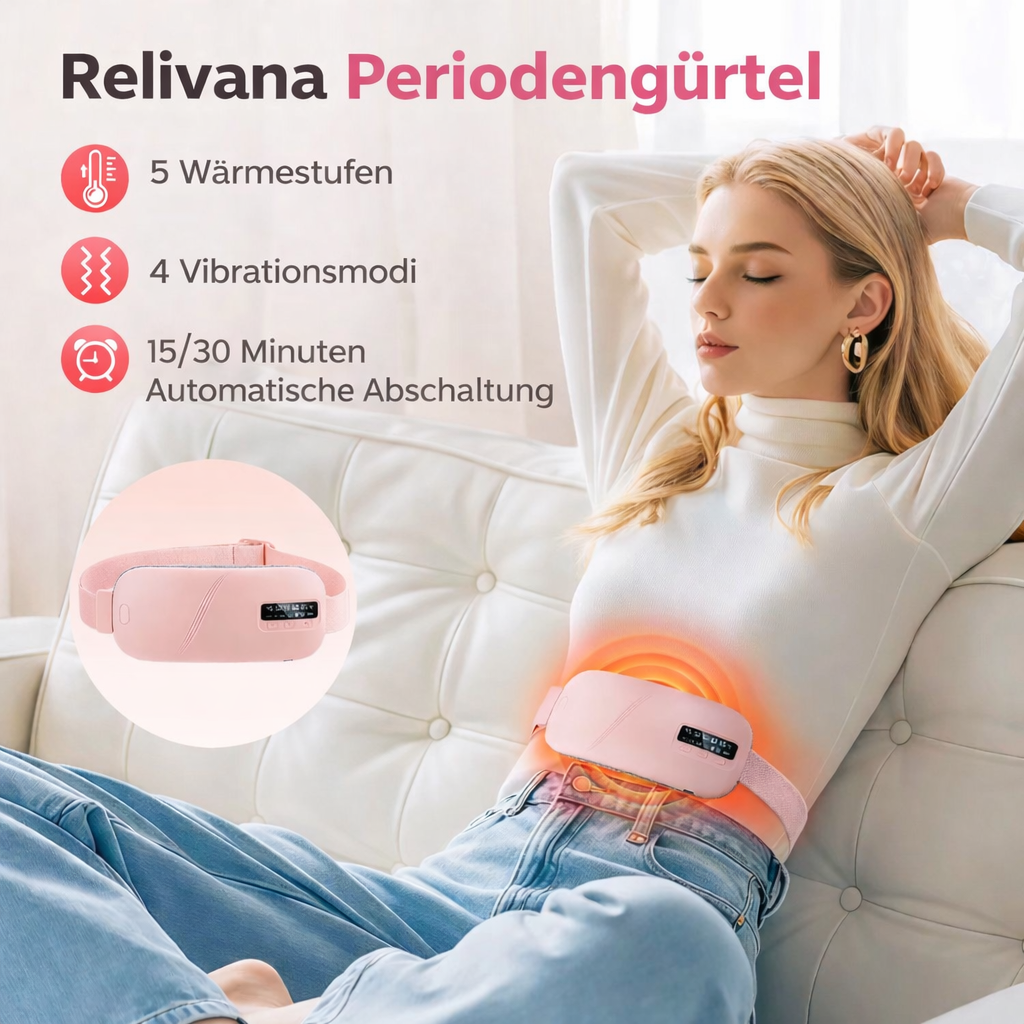 Relivana Periodengürtel mit Wärme- und Massagefunktion